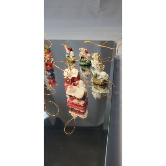 Vintage Mini Trims Hand Painted Christmas Ornaments - SET OF 24 - Picture 2 of 15